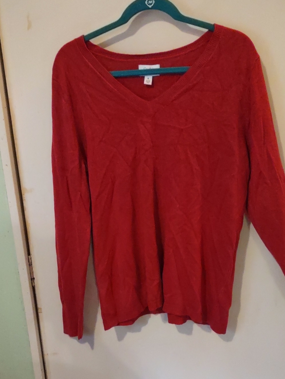 croft & barrow Hot Pink V-Neck Lightweight Sweater